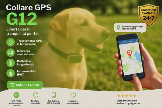 SafePet™ G12 – Localizzatore GPS per Cani