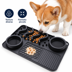 Tappetino da leccare per cani in silicone – Piccolo, nero — immagine illustrativa del prodotto